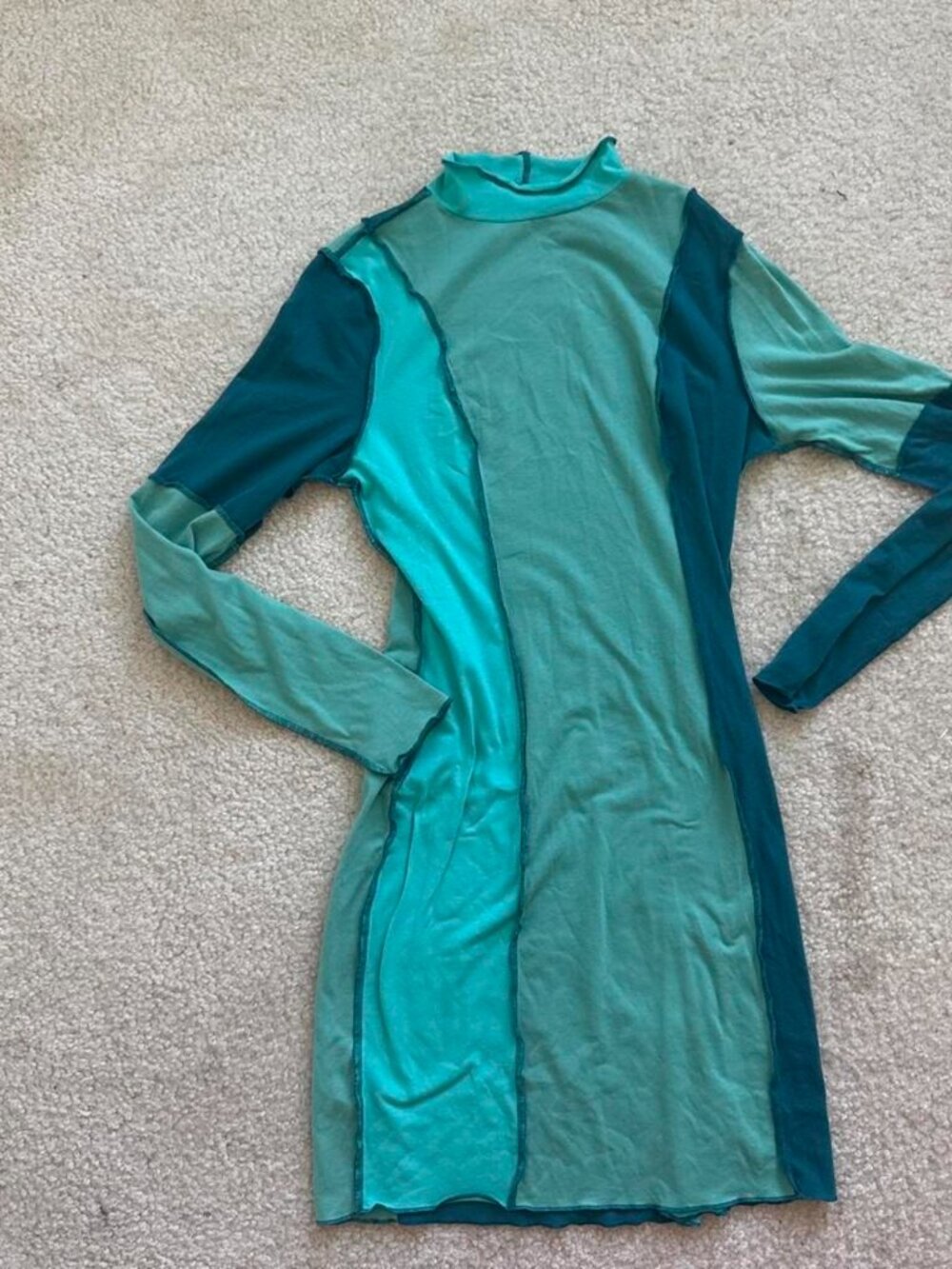 Wild Fable Women's Blue and Green Dress
